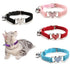 Velvet Rhinestones Heart Cat Collar
